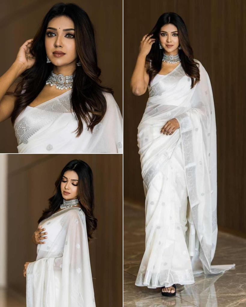 A Luxurious Blend Of Cotton and Silk Saree Moksha Fashions