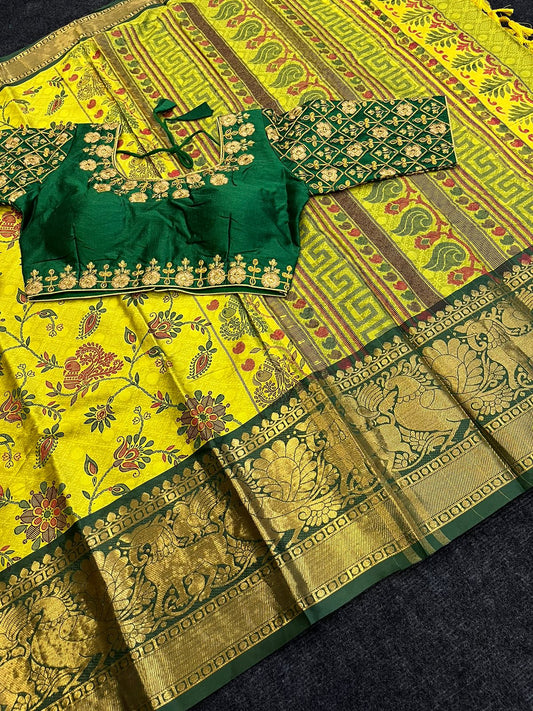 Indulge In luxurious Feel Of Our Expertly Crafted Cotton Silk Saree Moksha Fashions