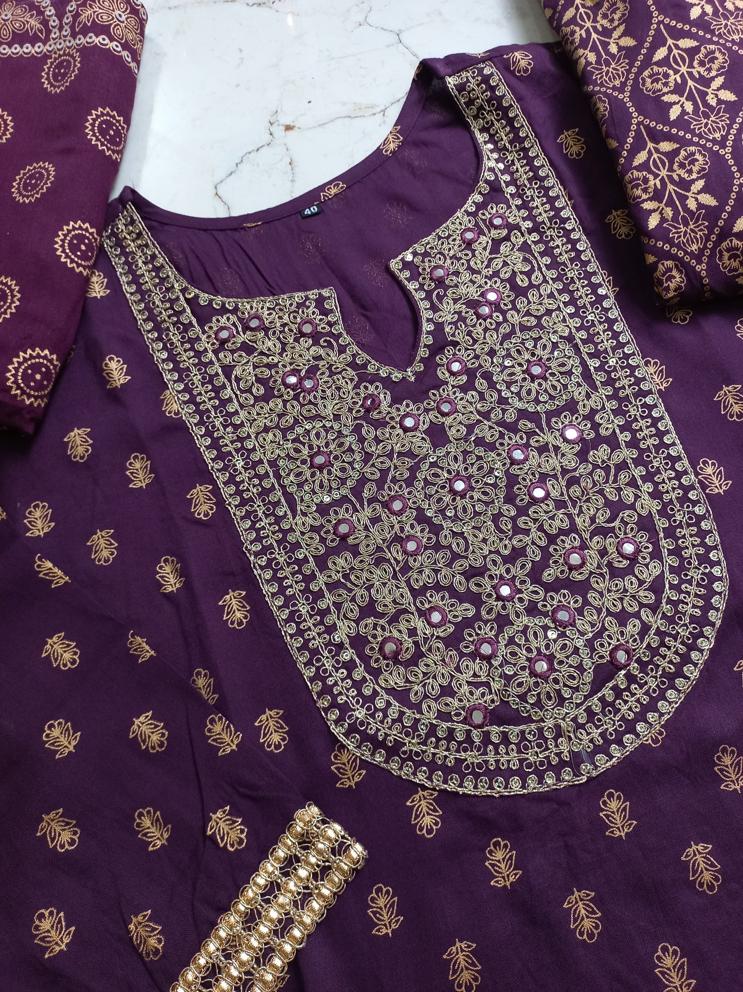 Featuring Stunning Printed Straight Long Kurti Sharara Pant Dupatta Set Moksha Fashions