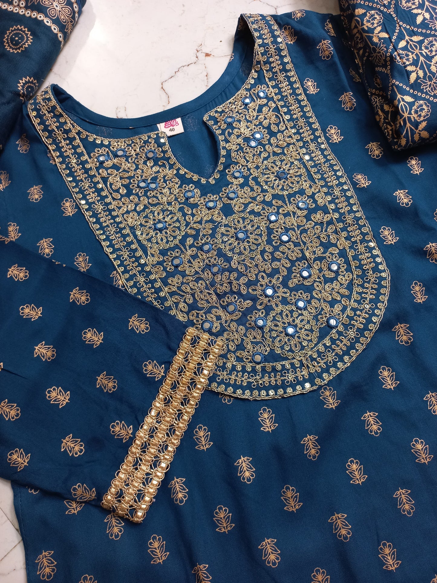 Featuring Stunning Printed Straight Long Kurti Sharara Pant Dupatta Set Moksha Fashions