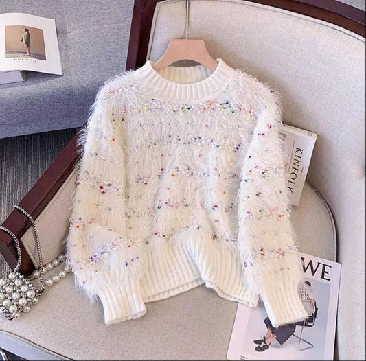 Autumn Winter Cozy and Stylish Lazy Round Neck Sweater Moksha Fashions