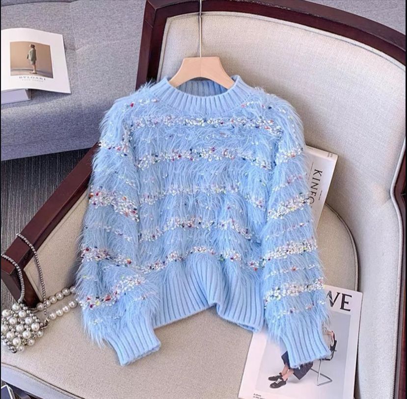 Autumn Winter Cozy and Stylish Lazy Round Neck Sweater Moksha Fashions