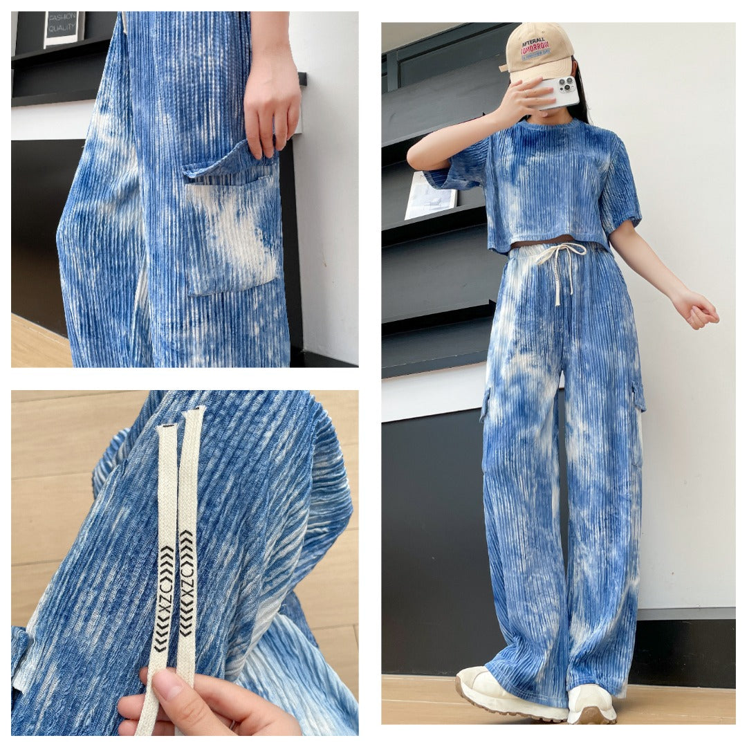 .Crop-Top Co-ords Set Cargo Style Moksha Fashions