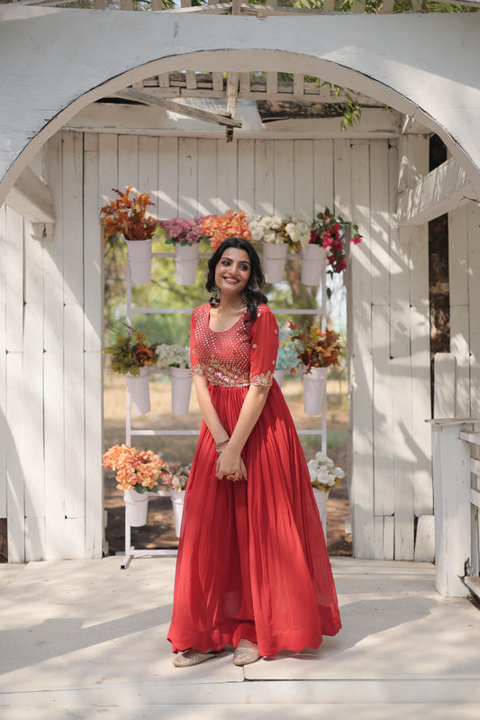 .Premium Designer Readymade Gown Collections Moksha Fashions