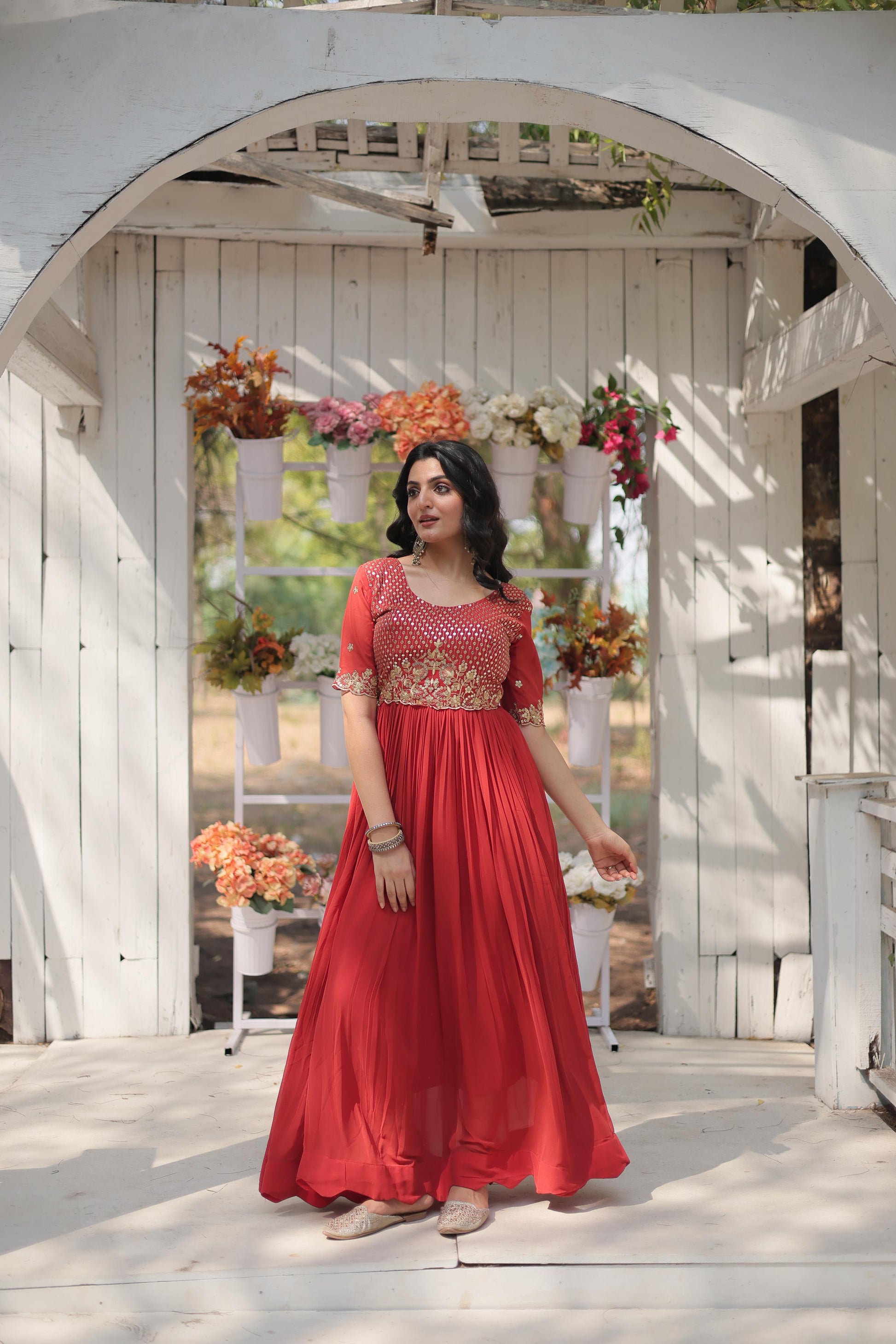 .Premium Designer Readymade Gown Collections Moksha Fashions