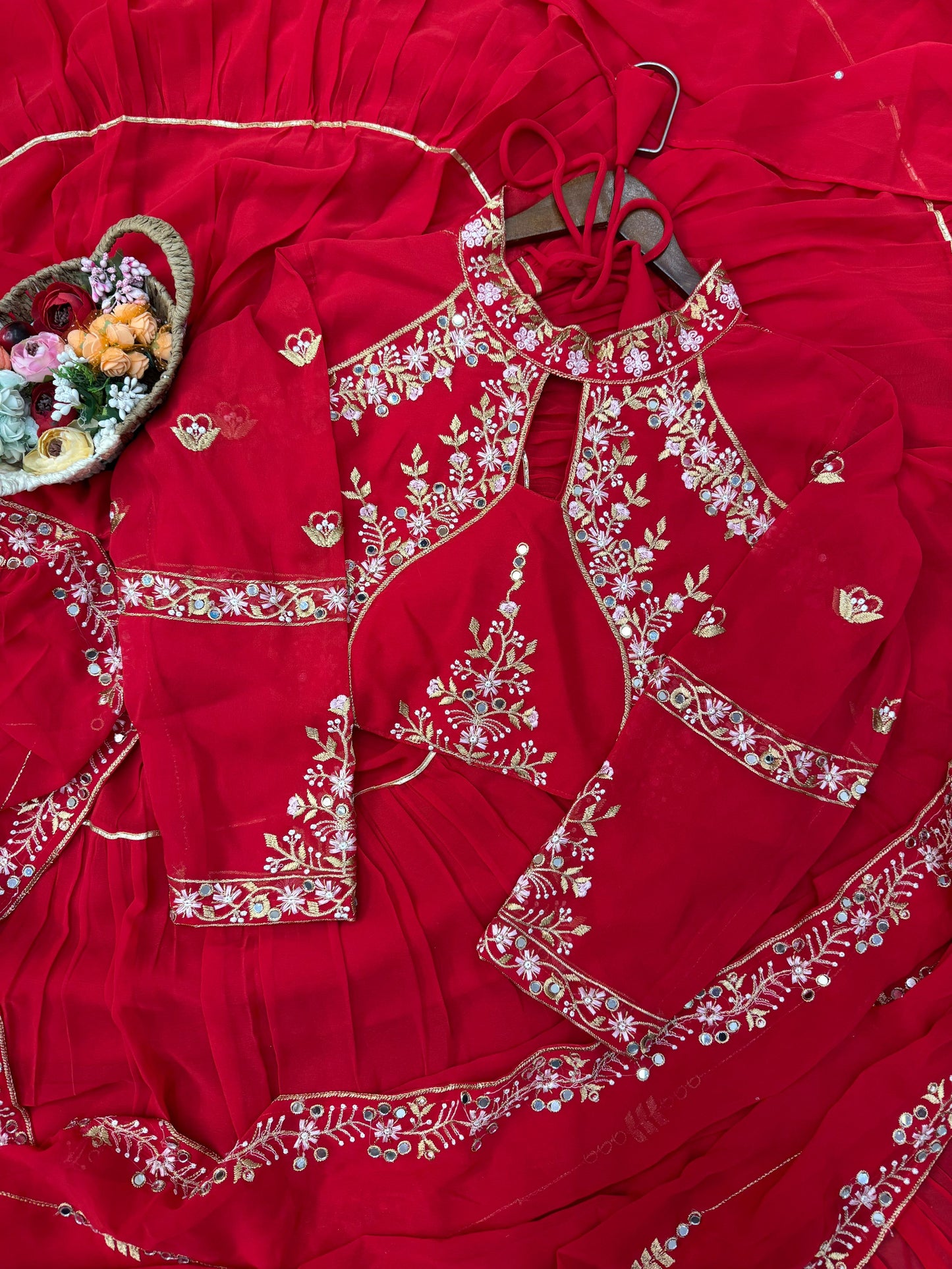 .Fancy Party Lehenga Saree Moksha Fashions