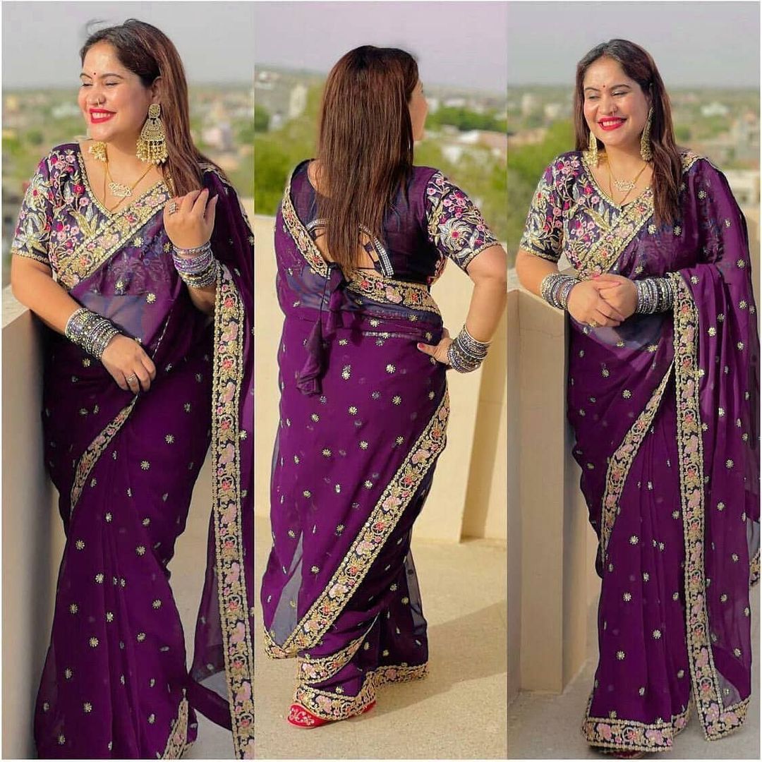 Luxury Designer Saree - Elegant Indian Saree for Weddings, Parties & Special Occasions Moksha Fashions