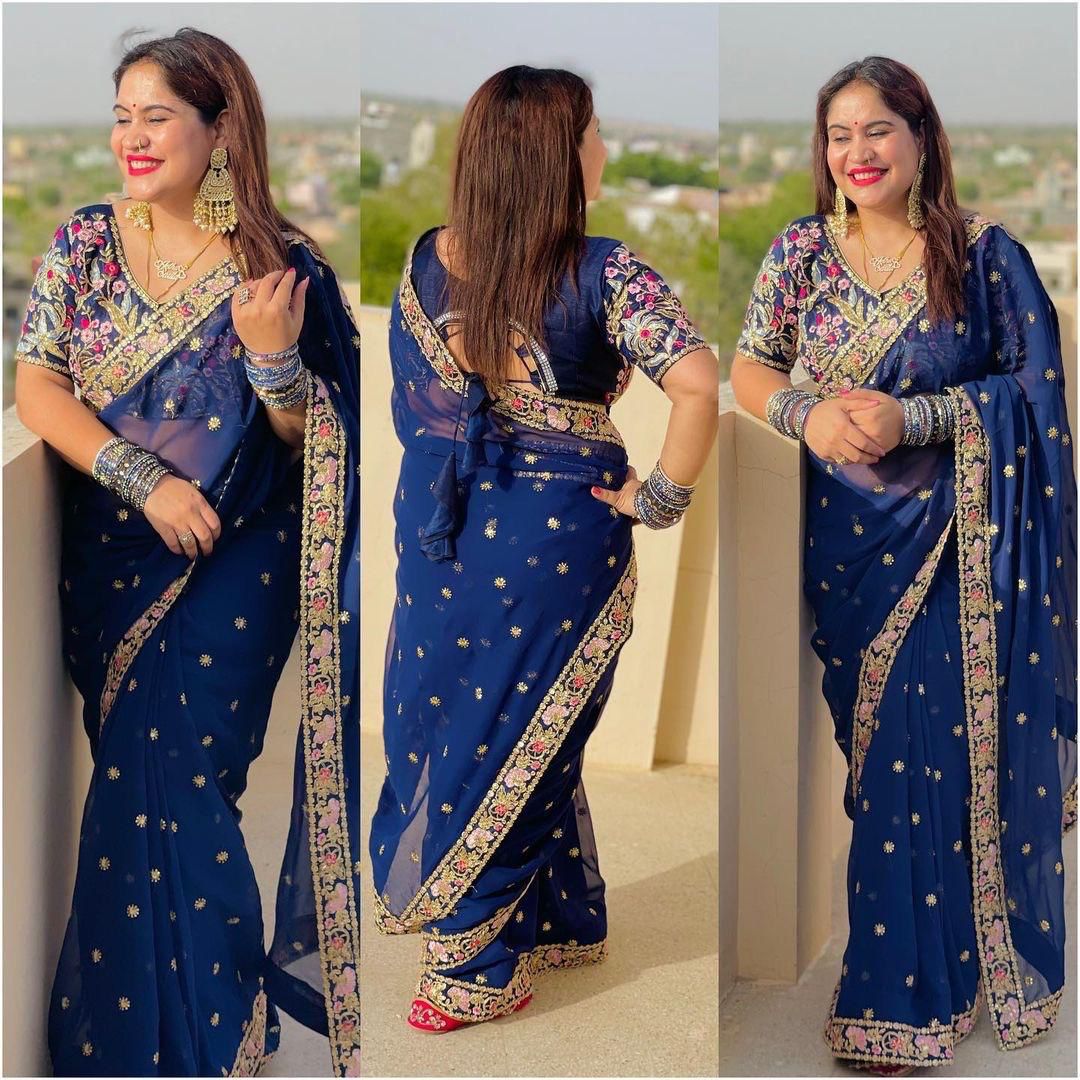 Luxury Designer Saree - Elegant Indian Saree for Weddings, Parties & Special Occasions Moksha Fashions