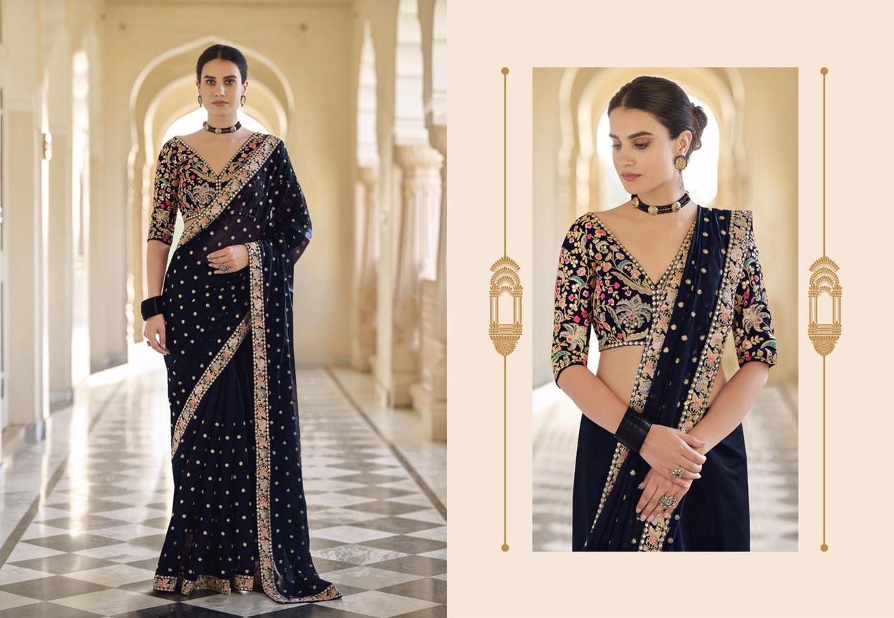 Luxury Designer Saree - Elegant Indian Saree for Weddings, Parties & Special Occasions Moksha Fashions