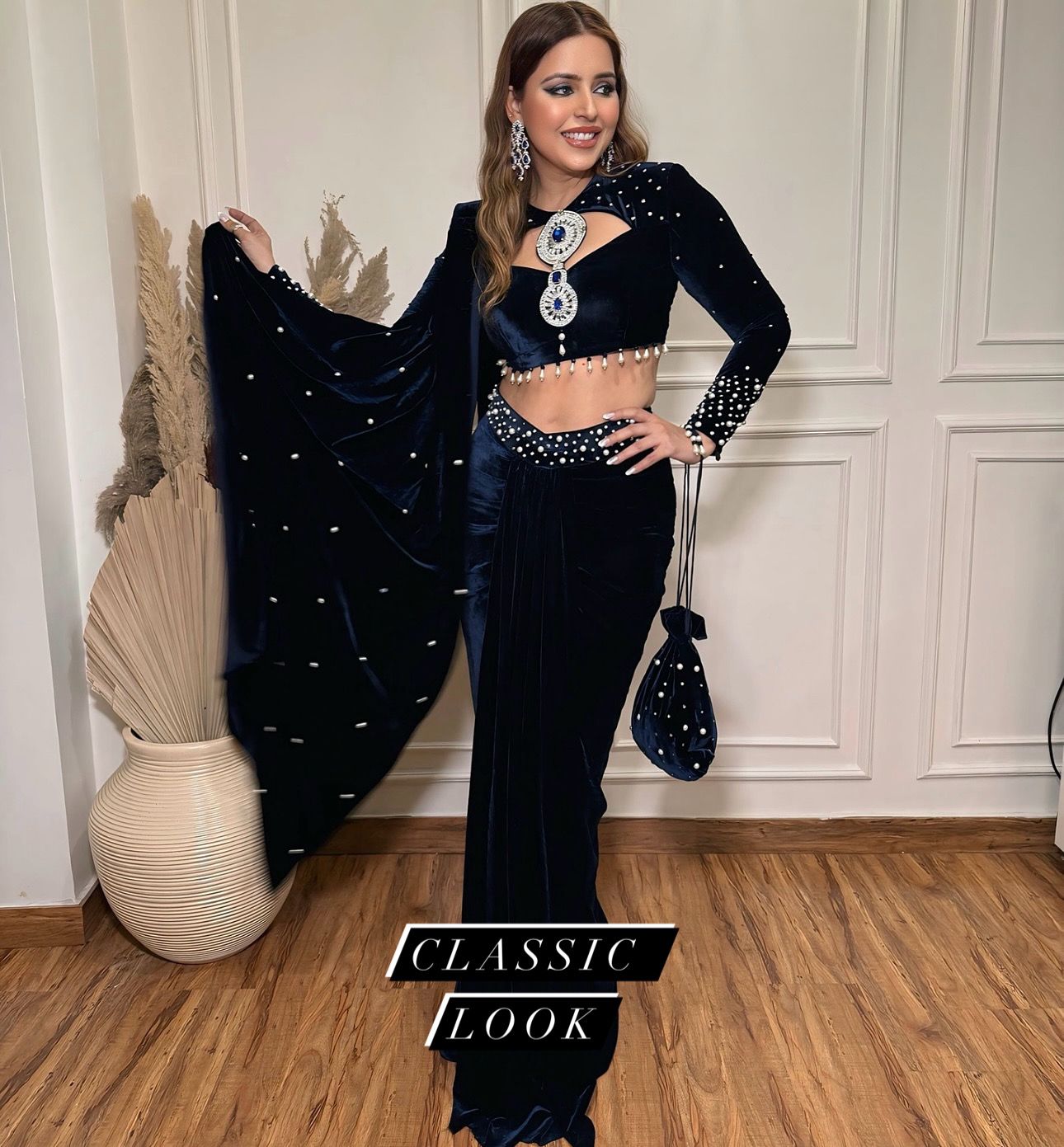 .Drape Lehenga Saree Moksha Fashions