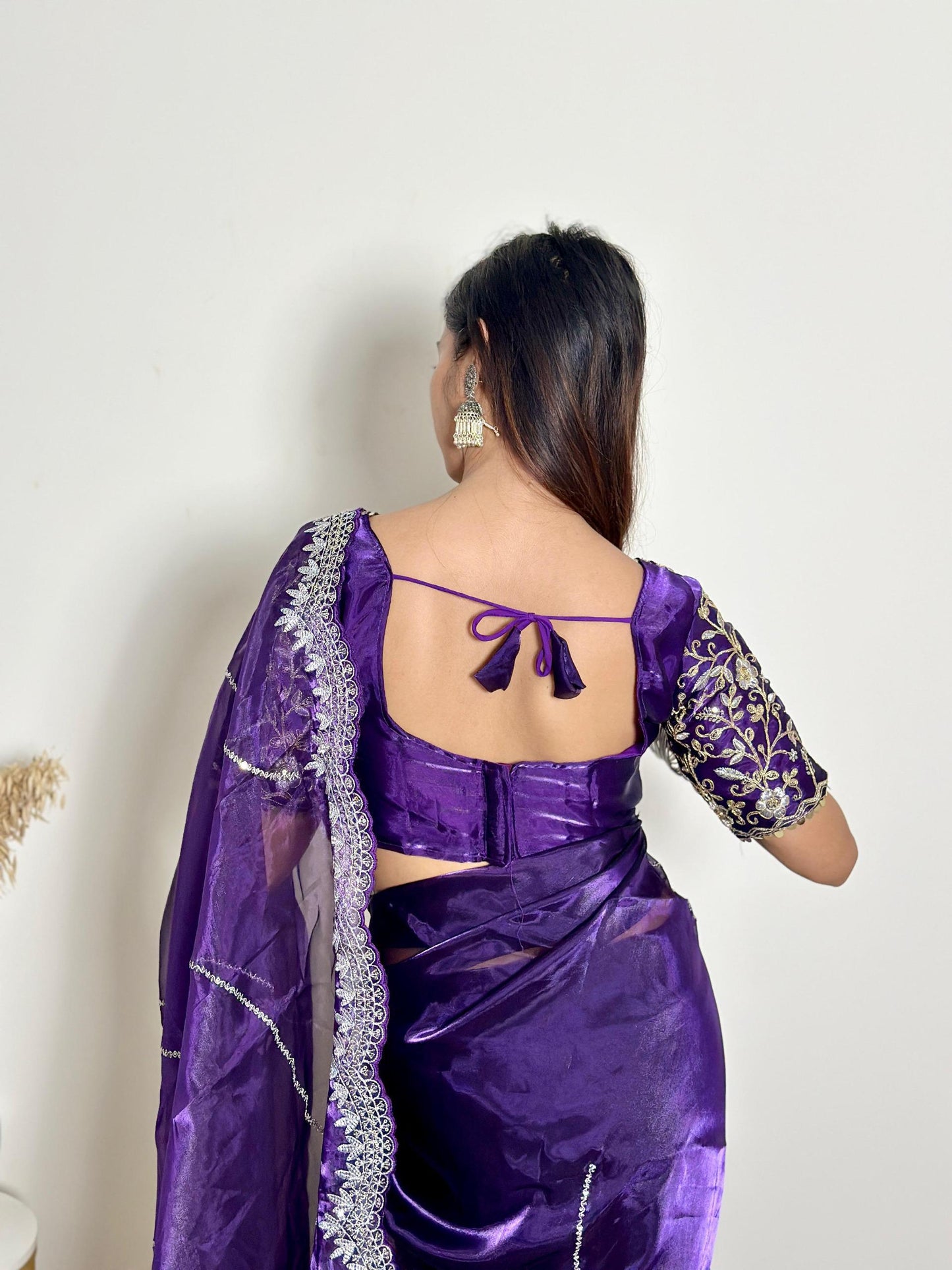 Luxury Jimmy Choo Saree - Designer Embroidered Saree for Weddings & Parties Moksha Fashions