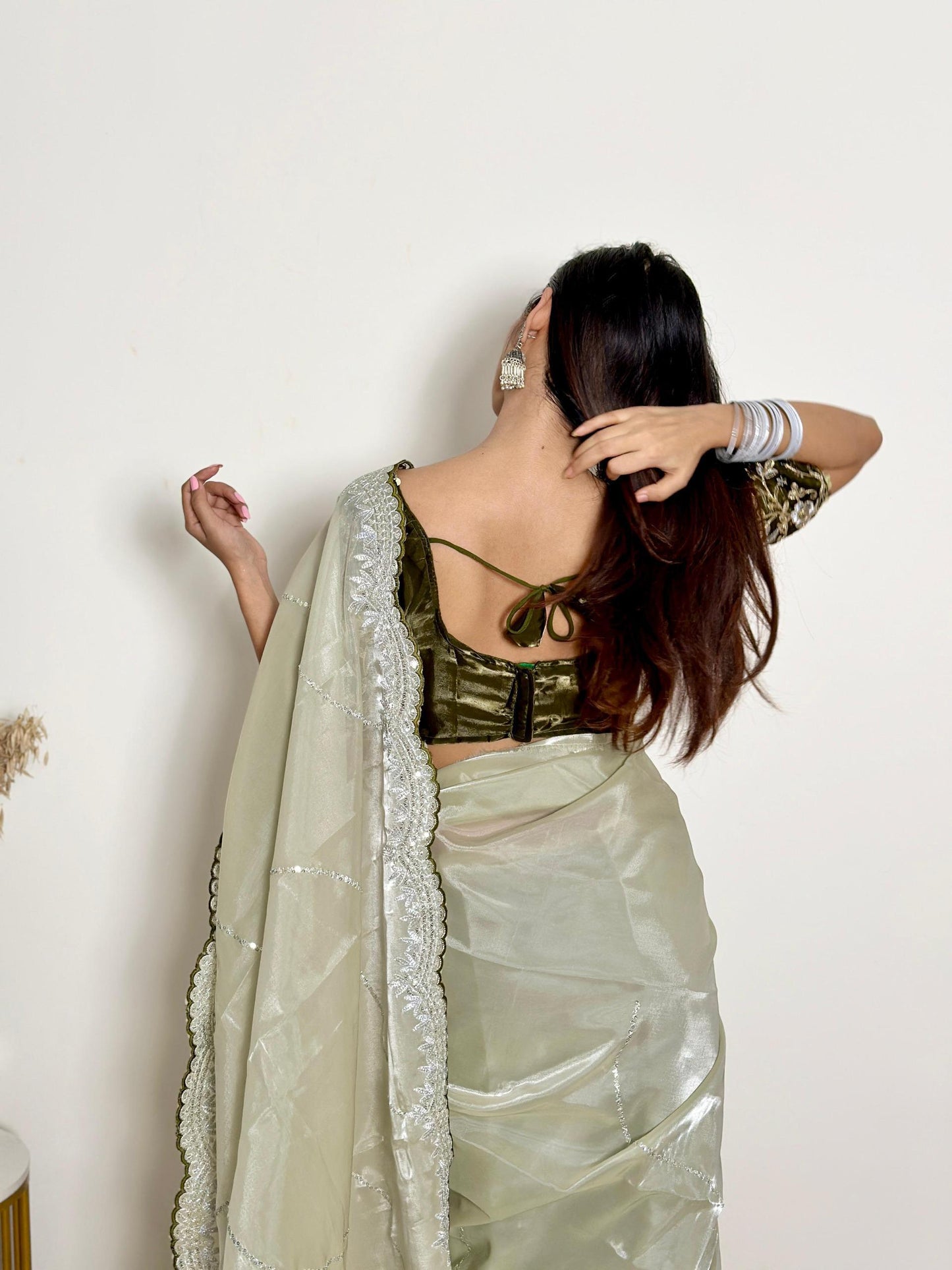 Luxury Jimmy Choo Saree - Designer Embroidered Saree for Weddings & Parties Moksha Fashions