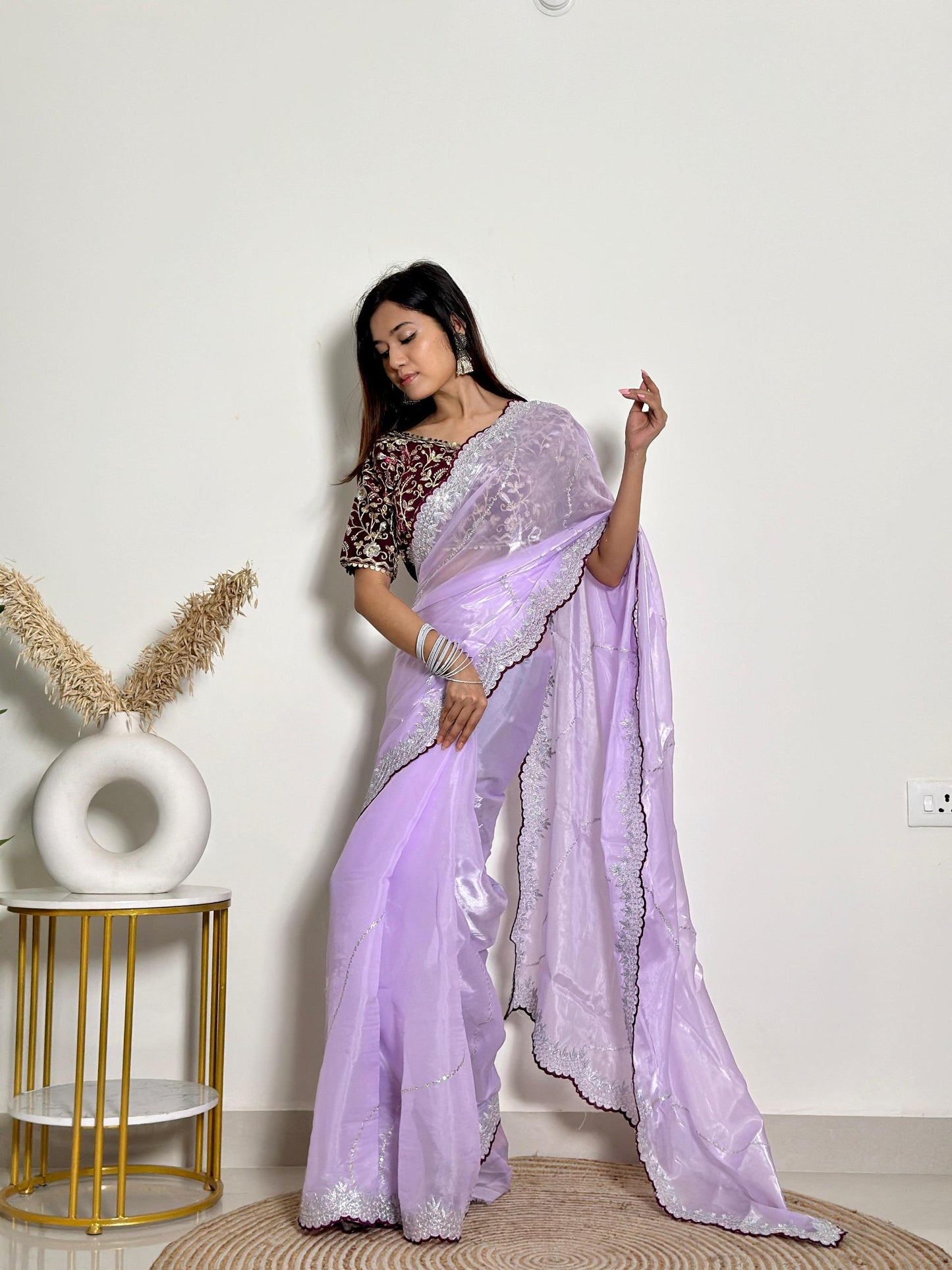 Luxury Jimmy Choo Saree - Designer Embroidered Saree for Weddings & Parties Moksha Fashions
