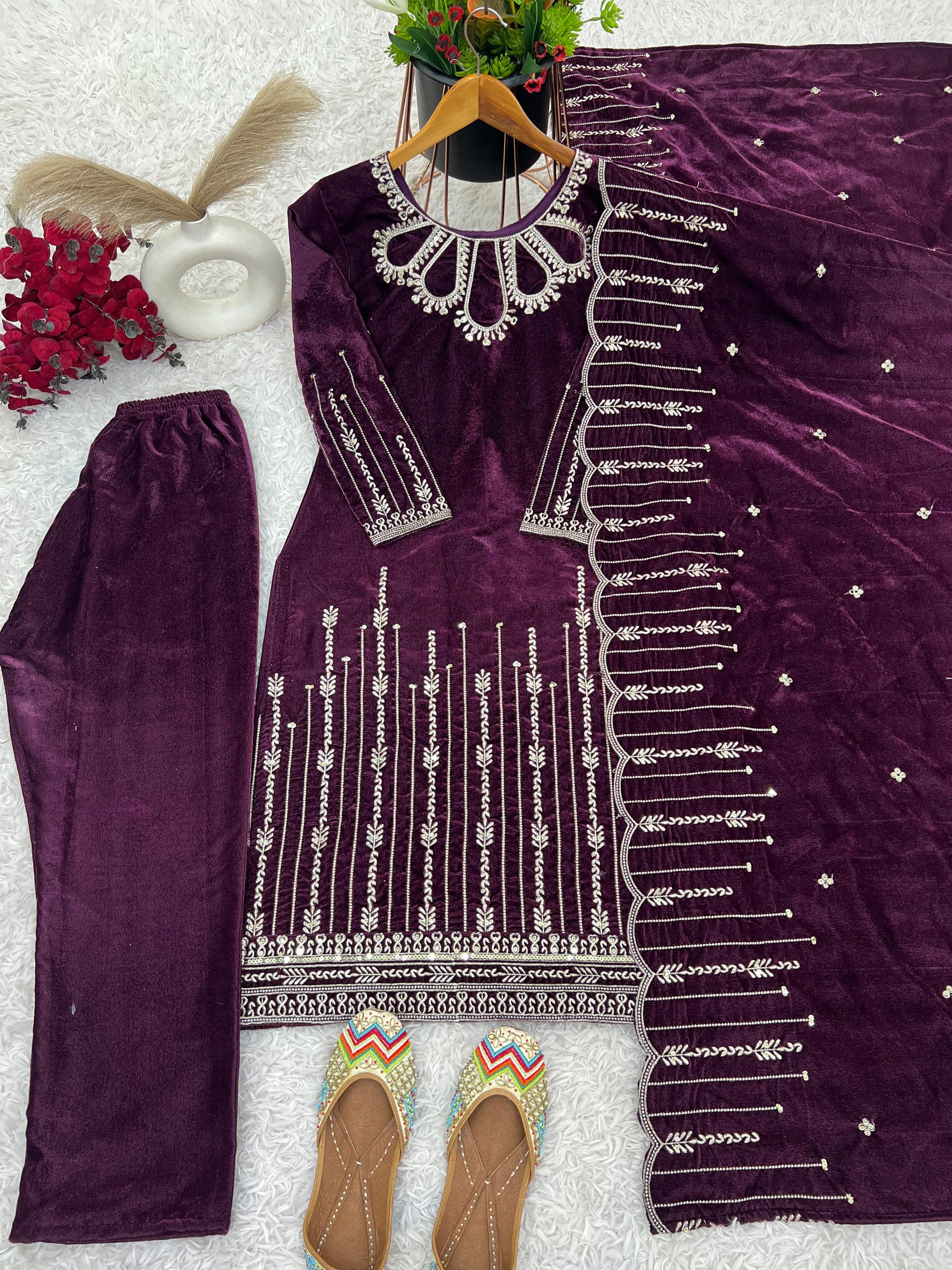 Designer Party Wear Top-Dupatta Set Moksha Fashions