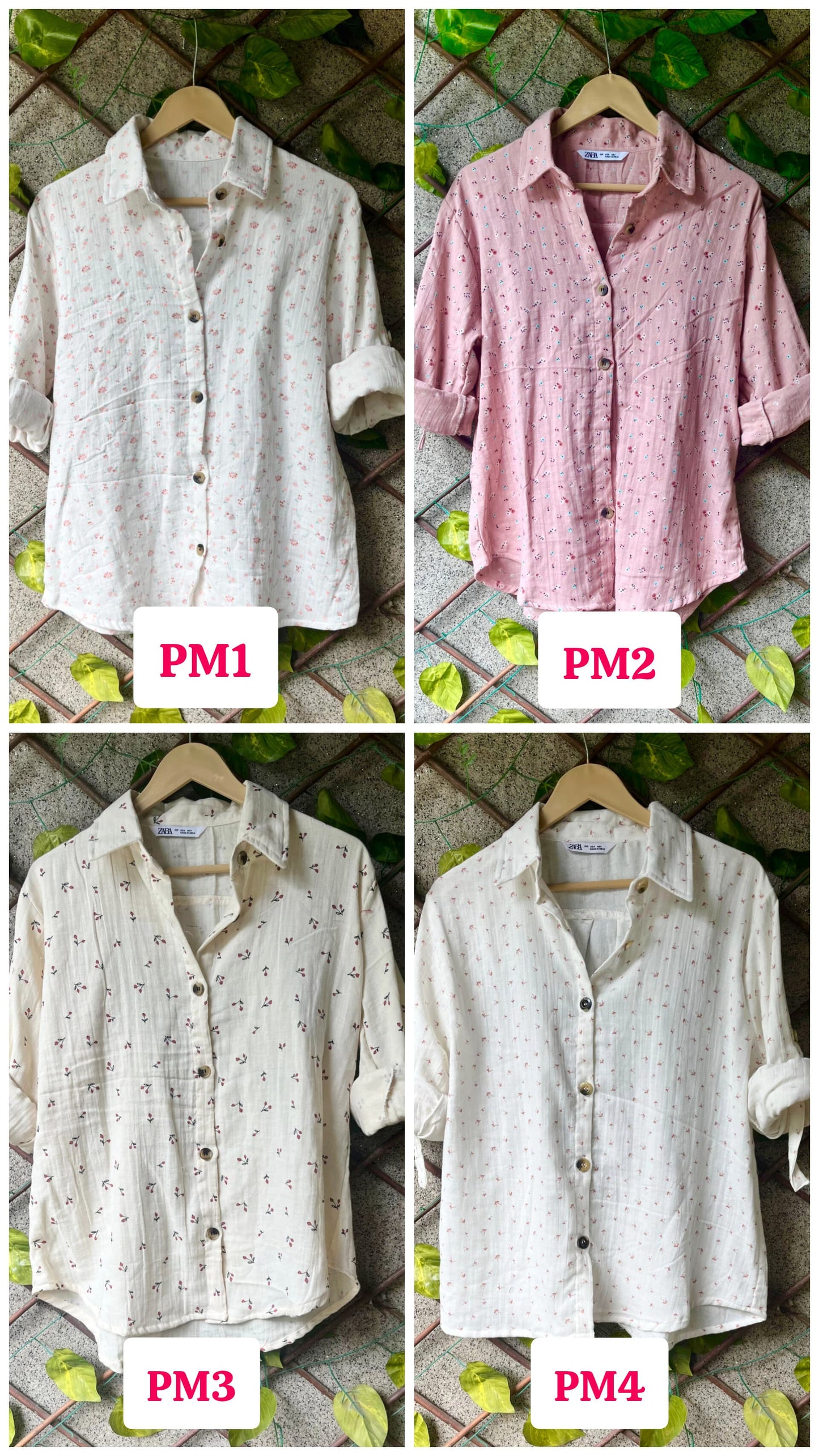 .Printed Cotton Mulmul Shirts Moksha Fashions