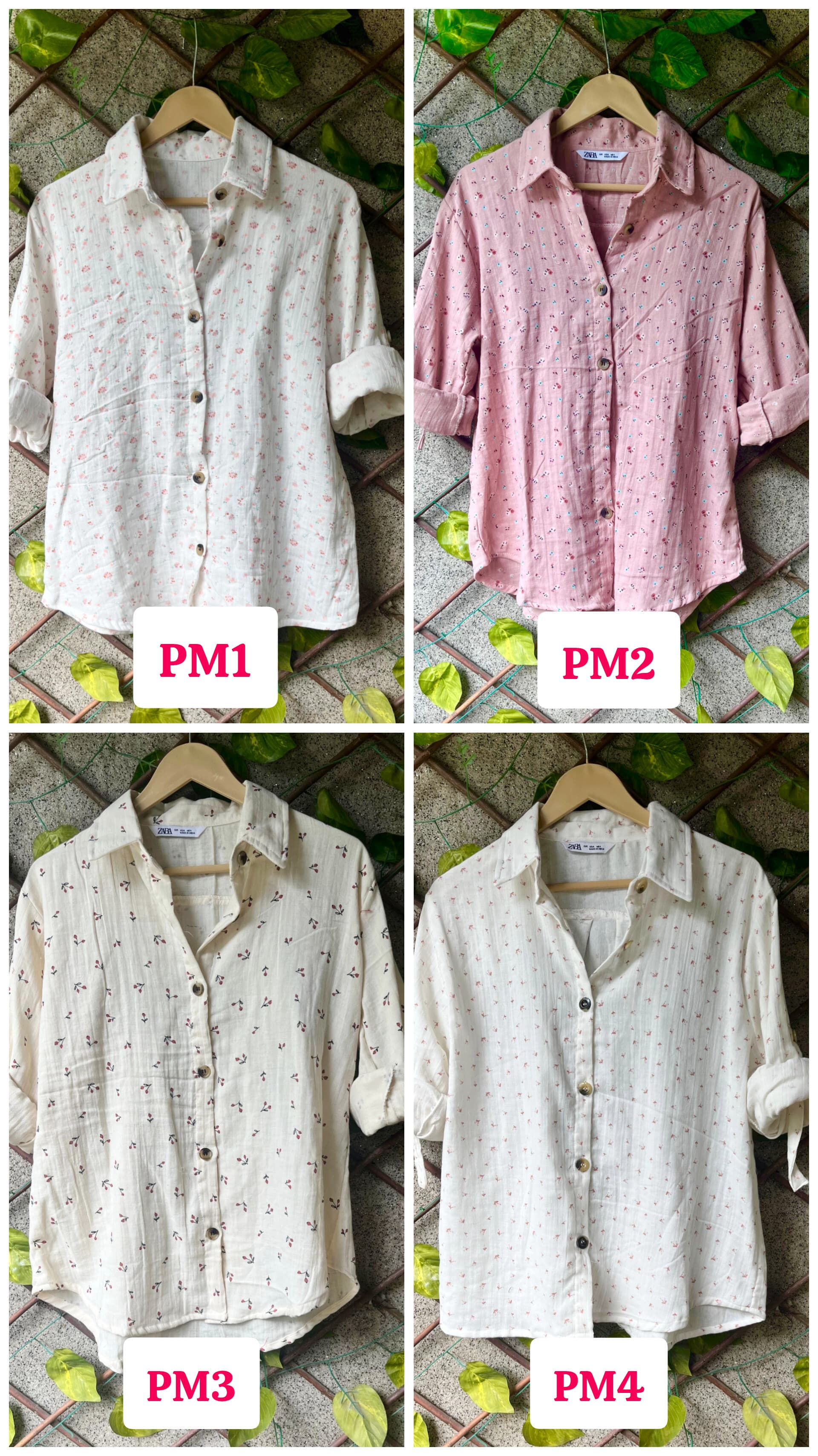 .Printed Cotton Mulmul Shirts Moksha Fashions