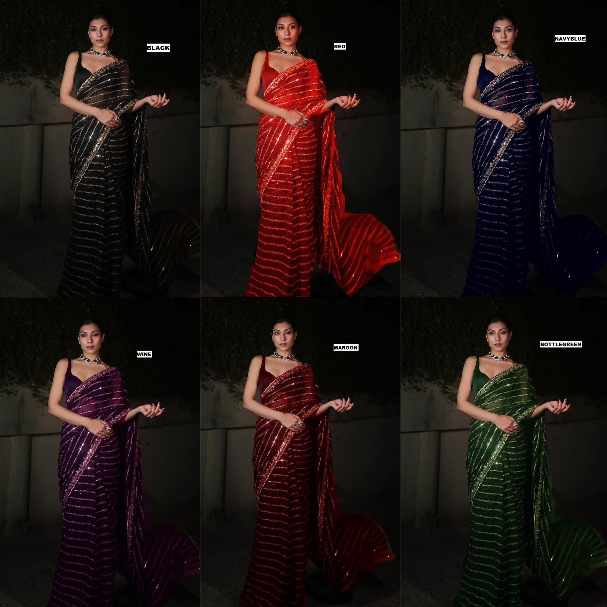 .5MM Sequins Blockbuster Bollywood Attractive Saree Moksha Fashions