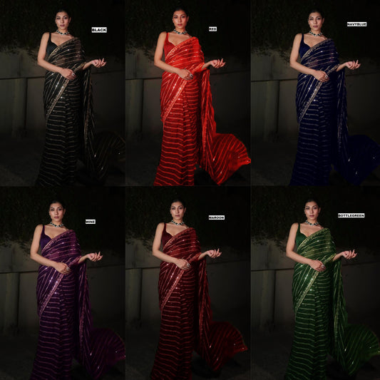 .5MM Sequins Blockbuster Bollywood Attractive Saree Moksha Fashions