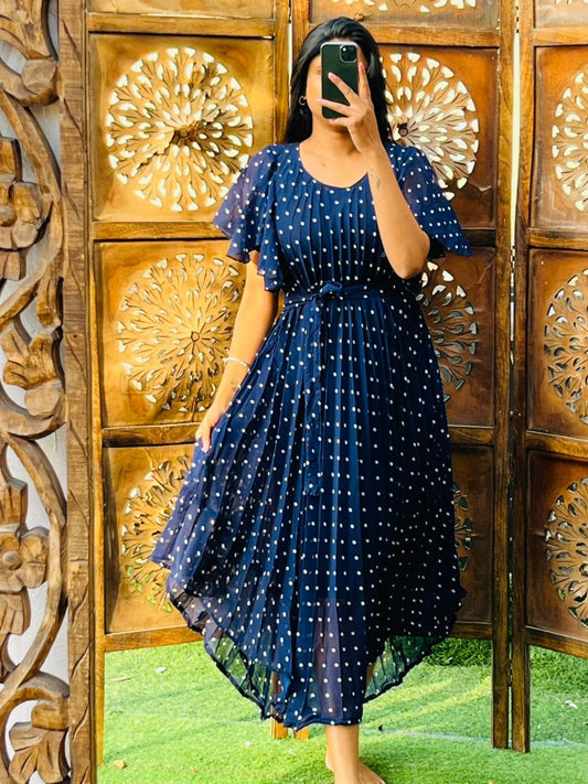 .Square Neck Maxi Dress Moksha Fashions