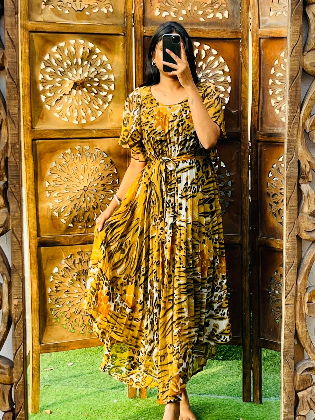 .Square Neck Maxi Dress Moksha Fashions