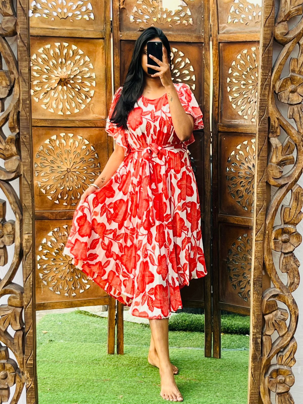.Square Neck Maxi Dress Moksha Fashions