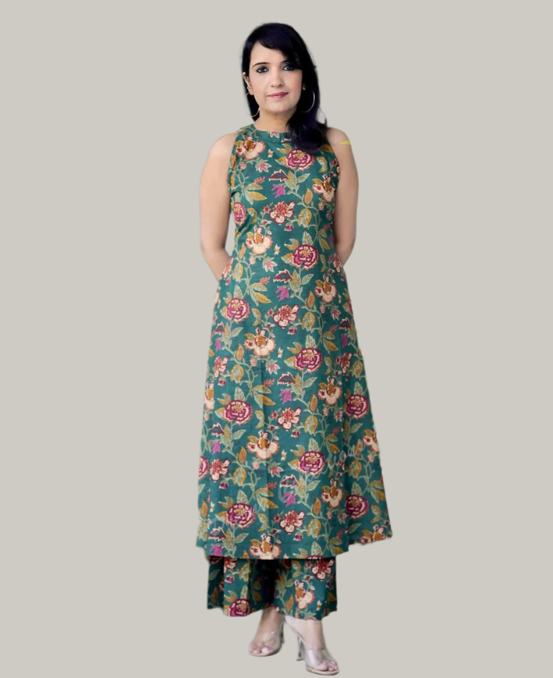 .Kalamkari Suit Set - Moksha Fashions