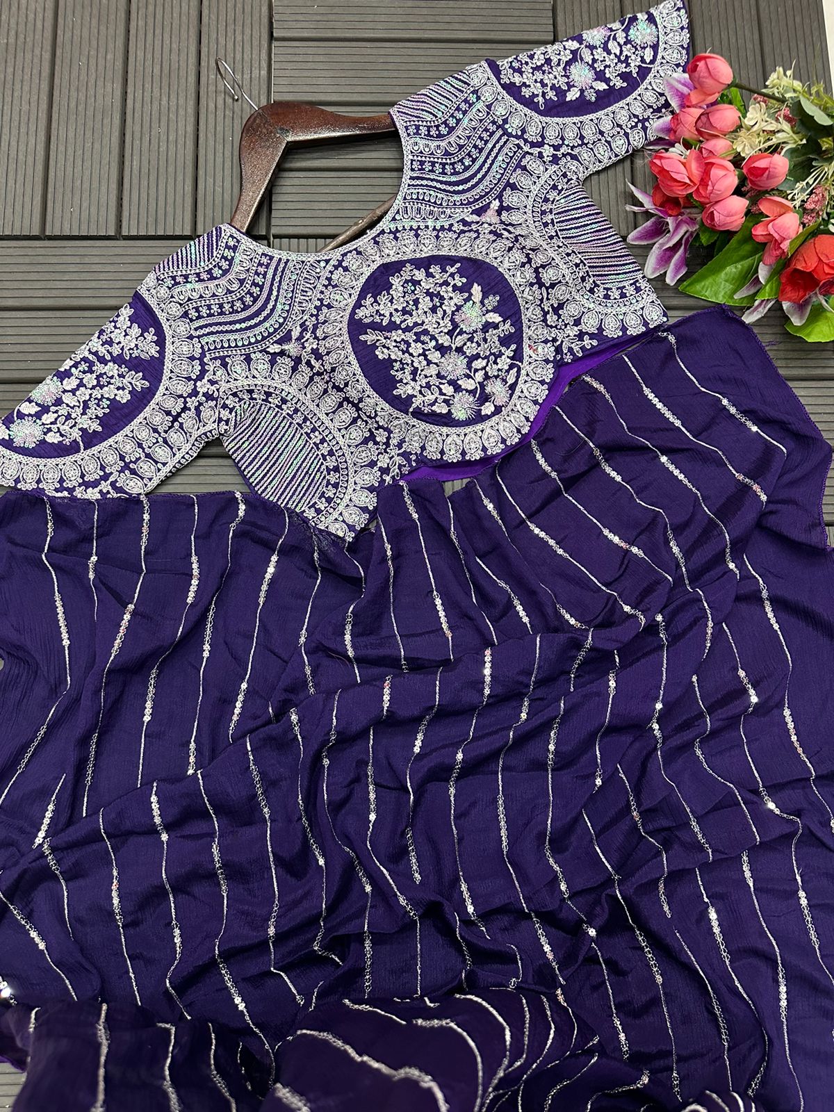 Designer Party Wear Lehenga Saree - Moksha Fashions