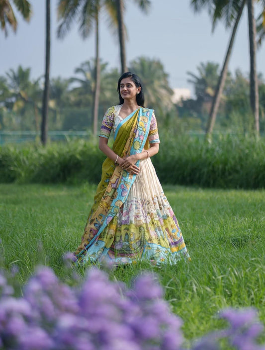 Kalamkari Lehenga Choli - Moksha Fashions