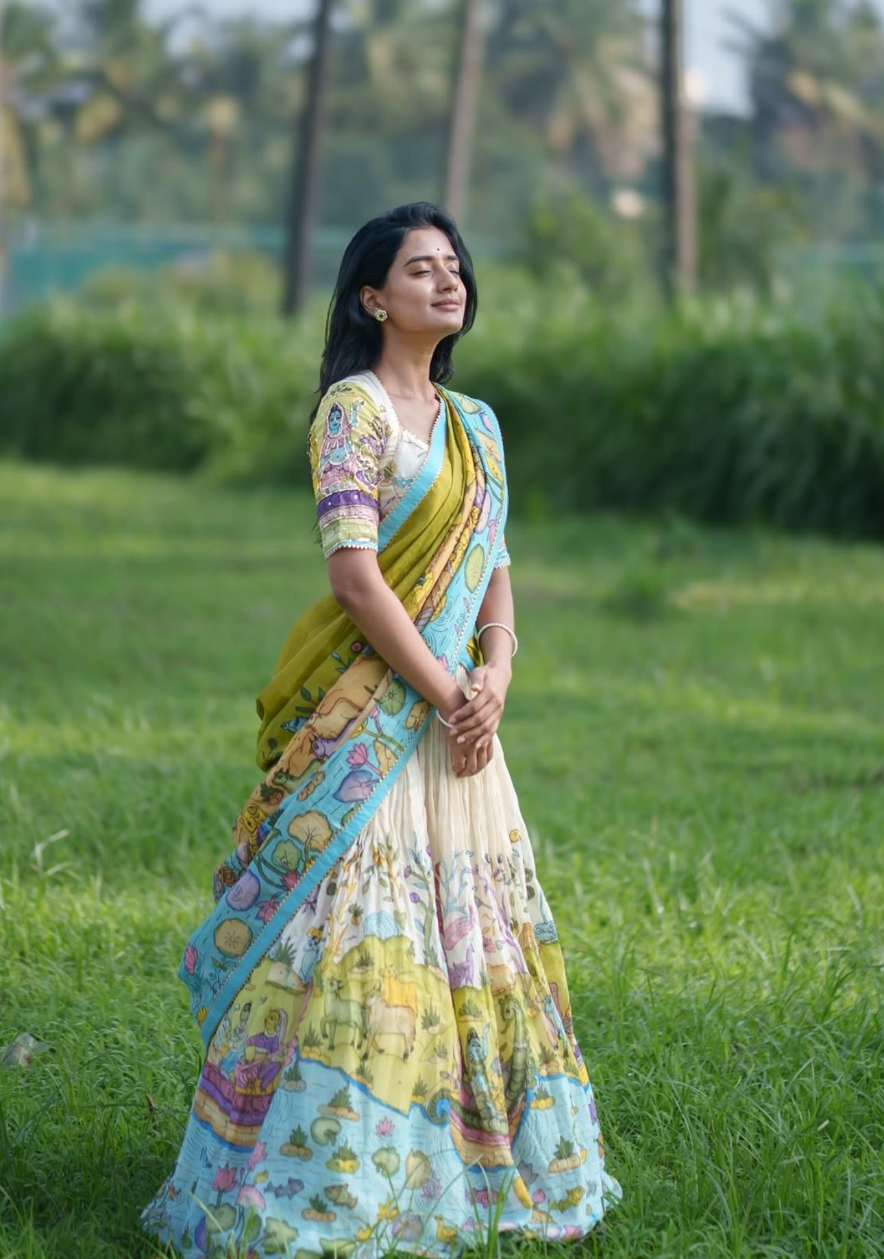 Kalamkari Lehenga Choli - Moksha Fashions