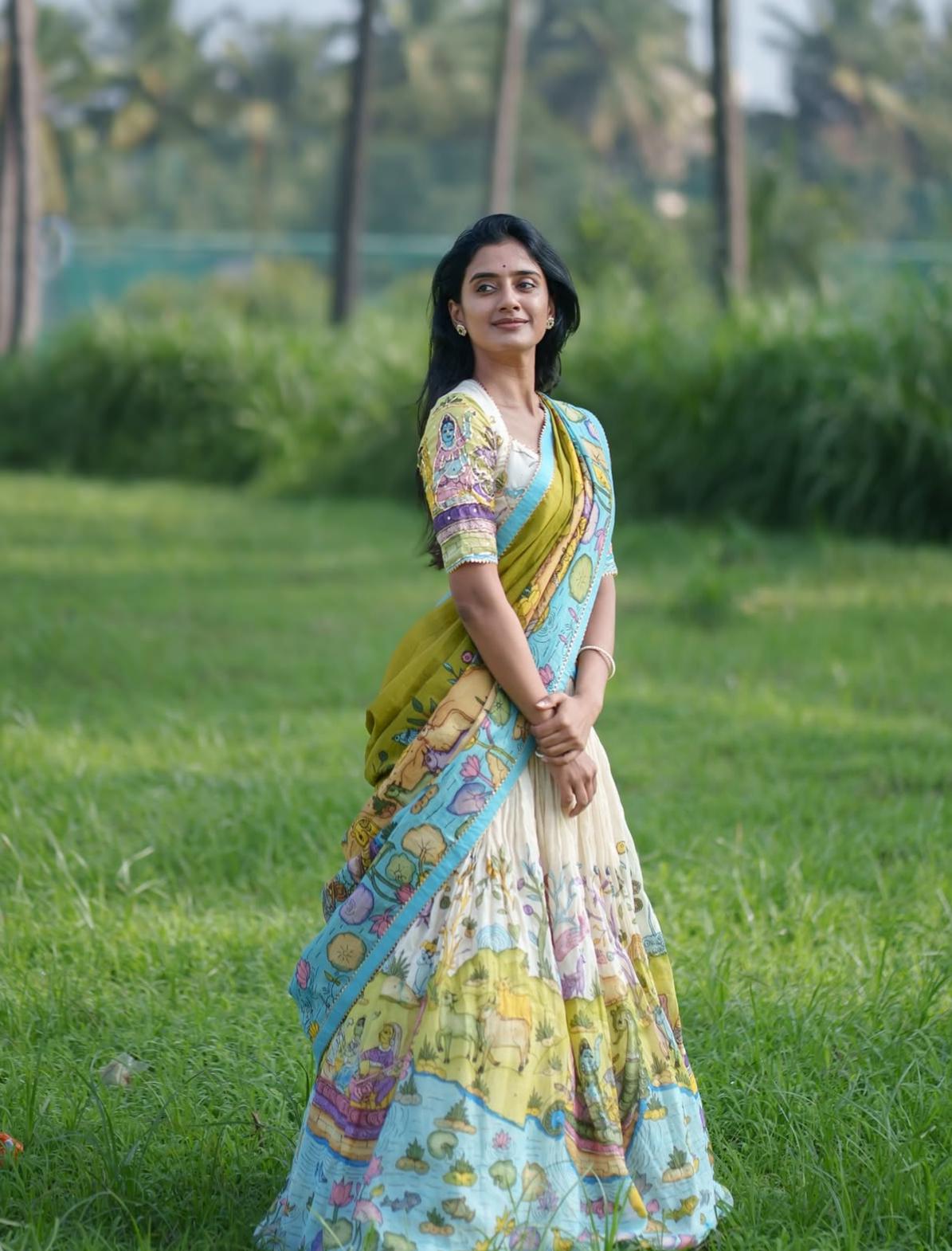 Kalamkari Lehenga Choli - Moksha Fashions