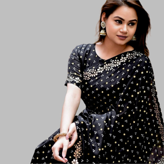 Elegant Bandhani Saree – Traditional Handcrafted Tie-Dye Saree for Festivals & Weddings - Moksha Fashions