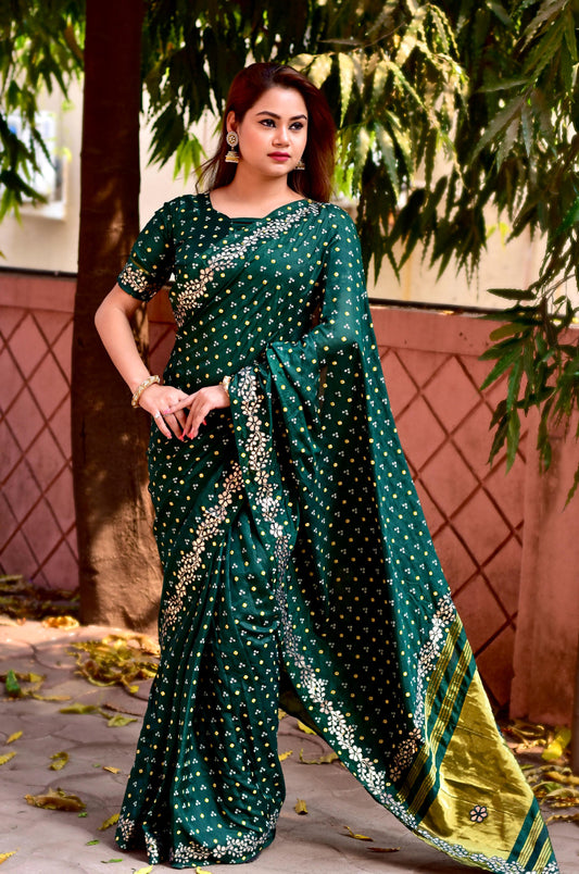 Bandhej Saree Collection – Latest Hand-Tie Dye Designs for Women - Moksha Fashions
