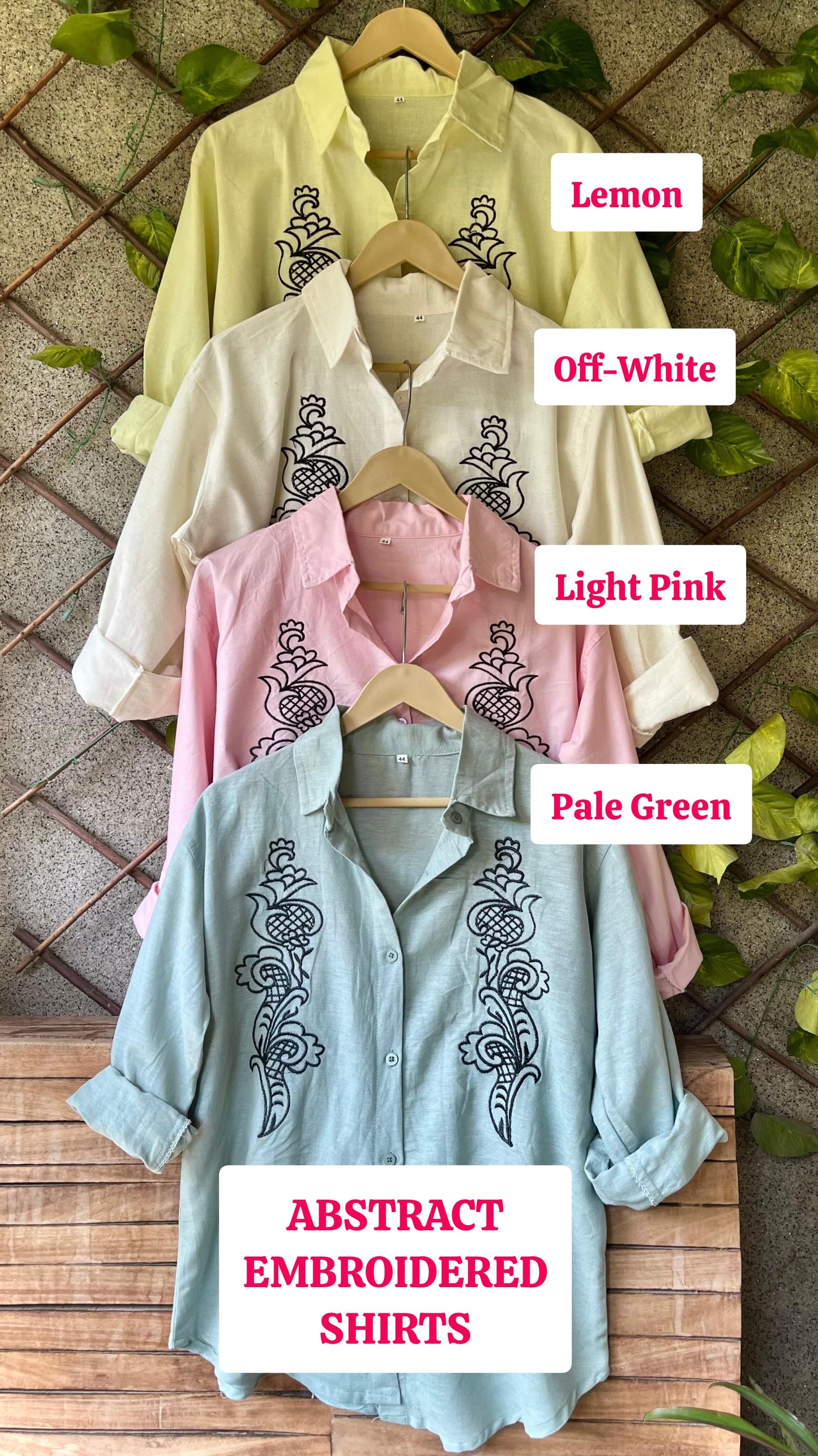 .Embroidered shirt - Moksha Fashions