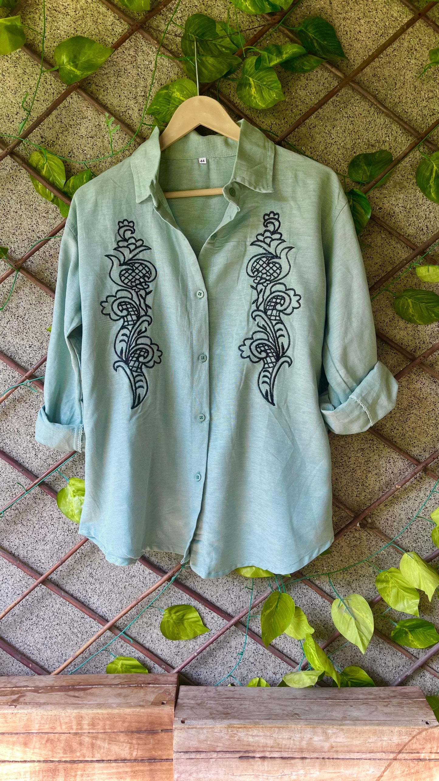 .Embroidered shirt - Moksha Fashions