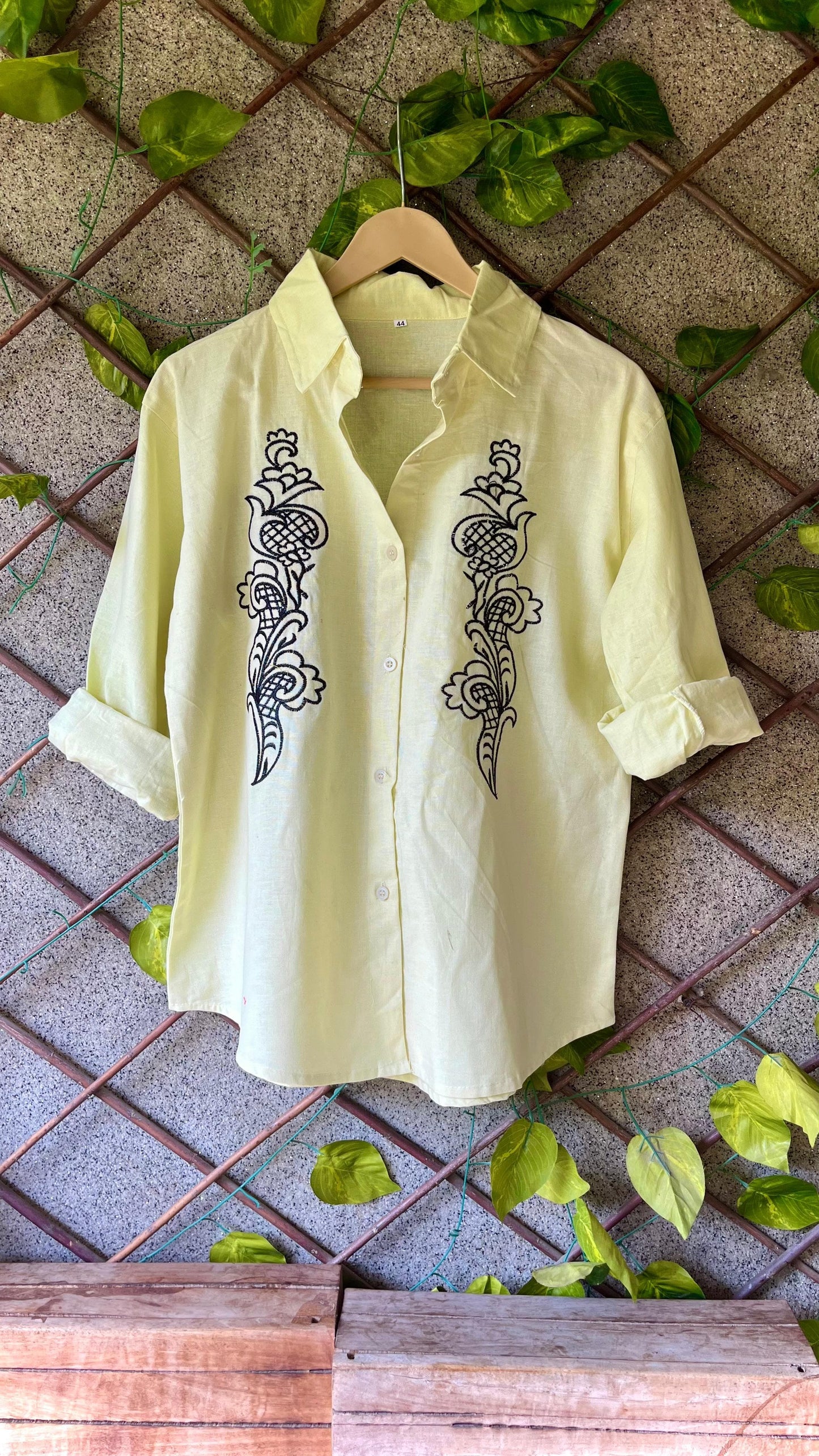 .Embroidered shirt - Moksha Fashions