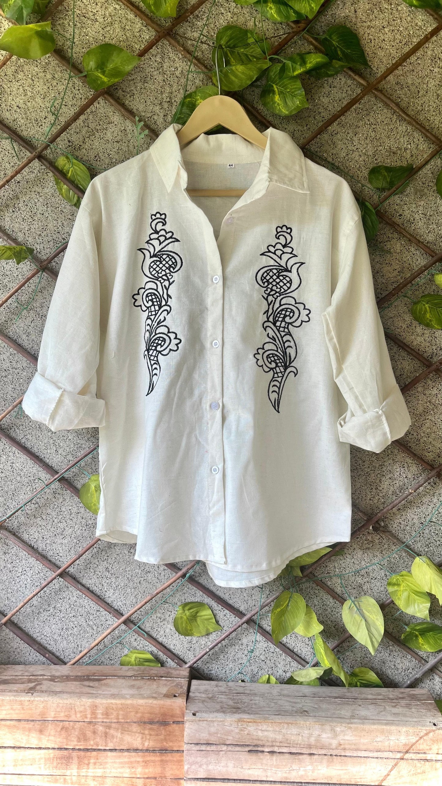 .Embroidered shirt - Moksha Fashions