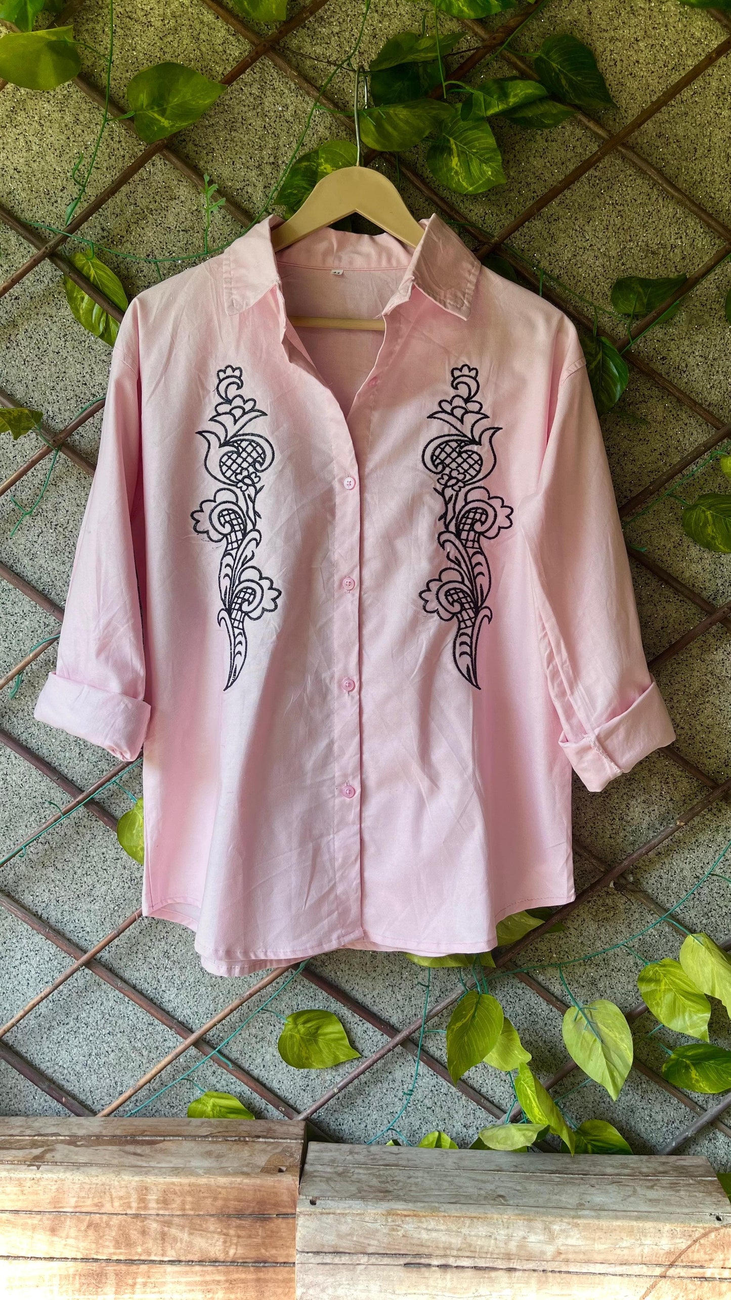 .Embroidered shirt - Moksha Fashions