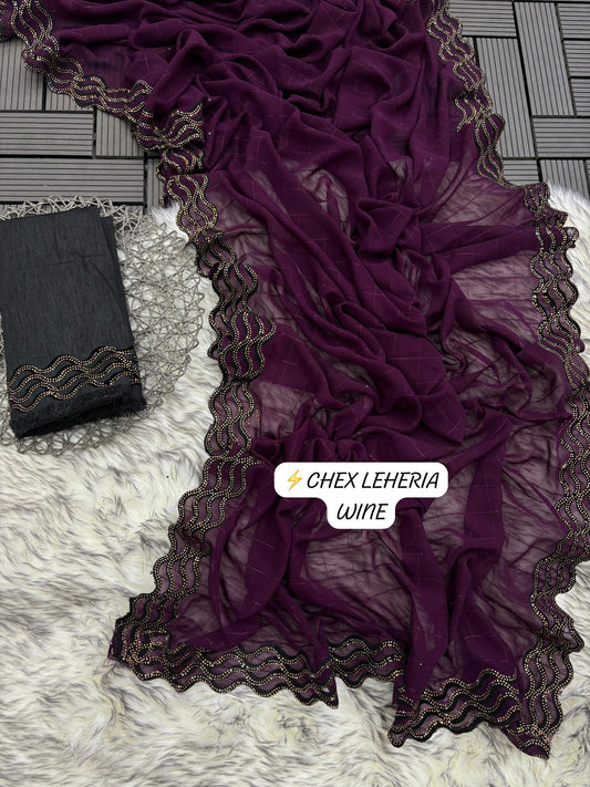 .Leheria Siroski Saree - Moksha Fashions