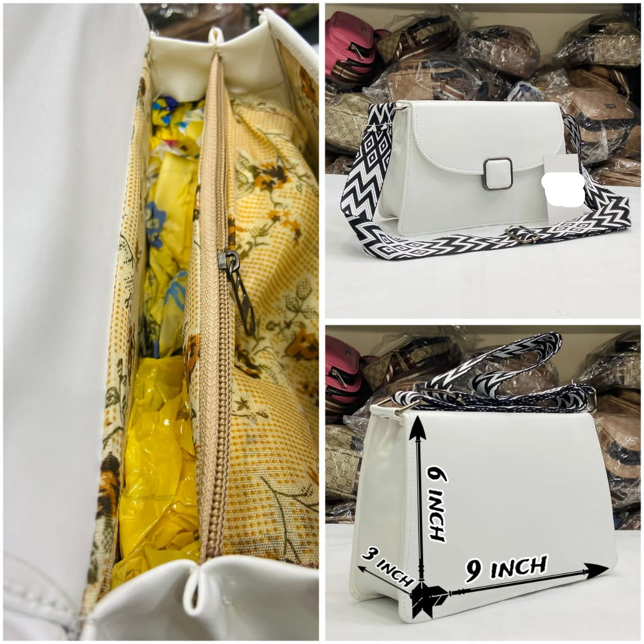 Elegant Broad Sling Bag for Women – Fashionable Shoulder Sling with Large Capacity - Moksha Fashions