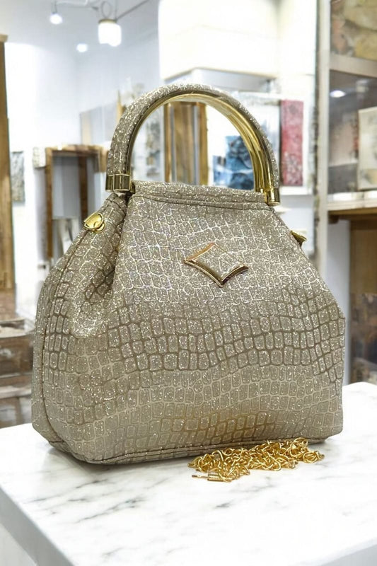 Crocodile Textured Sling Bag for Women – Elegant and Practical Handy Sling for Casual & Party Wear - Moksha Fashions