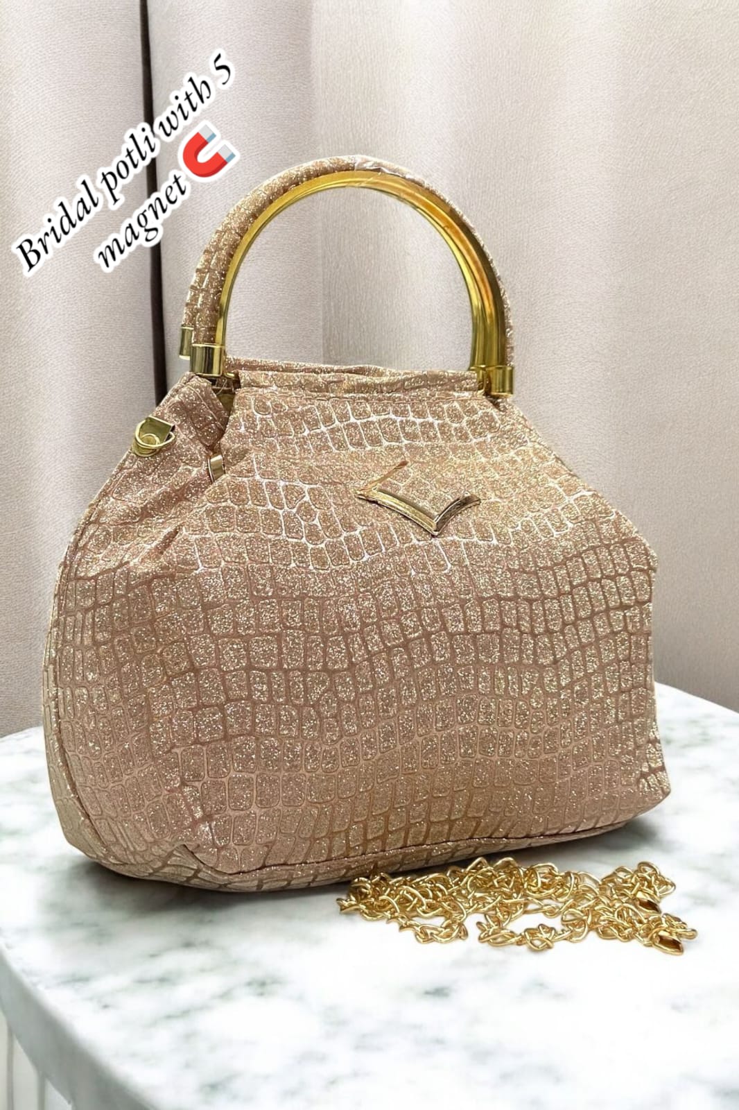Crocodile Textured Sling Bag for Women – Elegant and Practical Handy Sling for Casual & Party Wear - Moksha Fashions