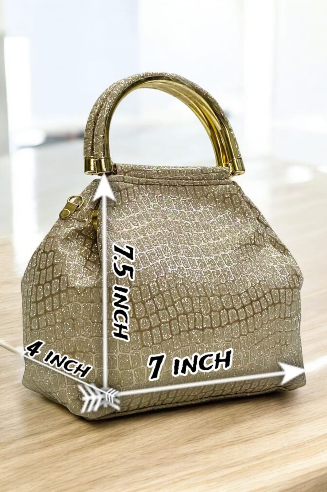 Crocodile Textured Sling Bag for Women – Elegant and Practical Handy Sling for Casual & Party Wear - Moksha Fashions