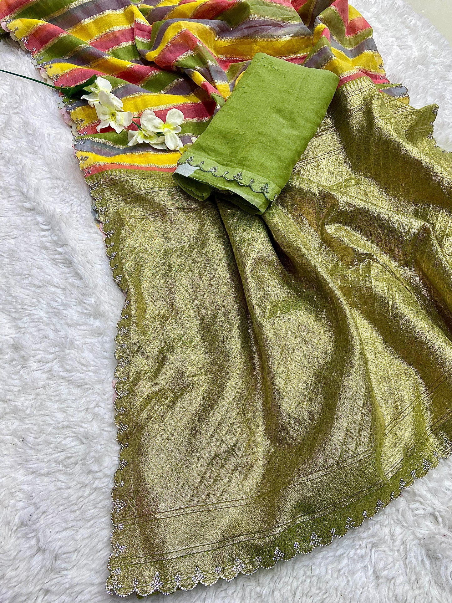 Women’s Multicolor Saree – Colorful, Elegant Saree for Special Events & Parties - Moksha Fashions