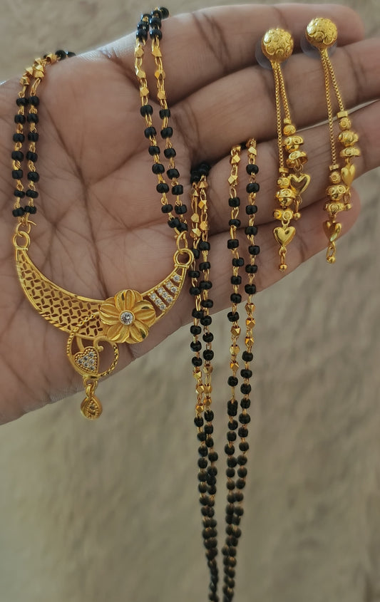 Mangal sutra and Accompanying Earrings