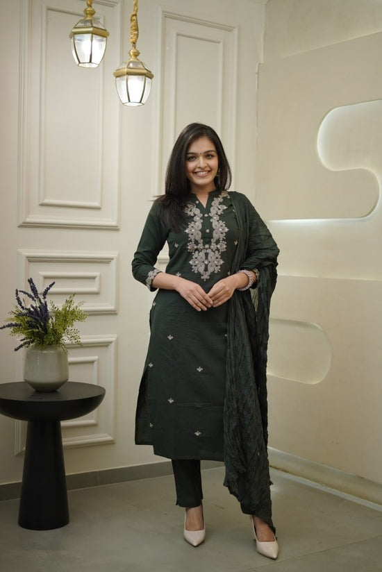 .Cotton Dupatta Set
