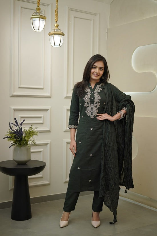 .Cotton Dupatta Set