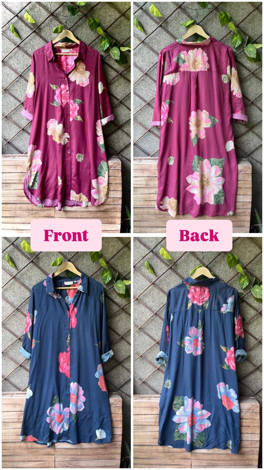 .Floral Tunics