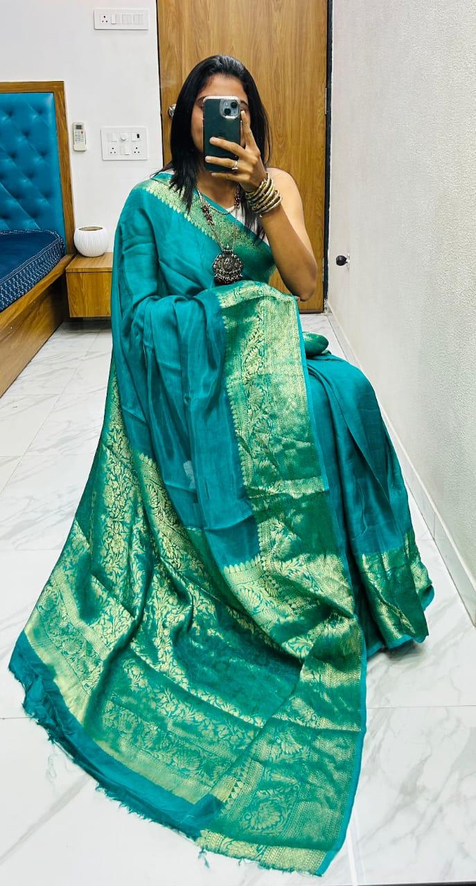Cotton silk Kanjivaram Saree