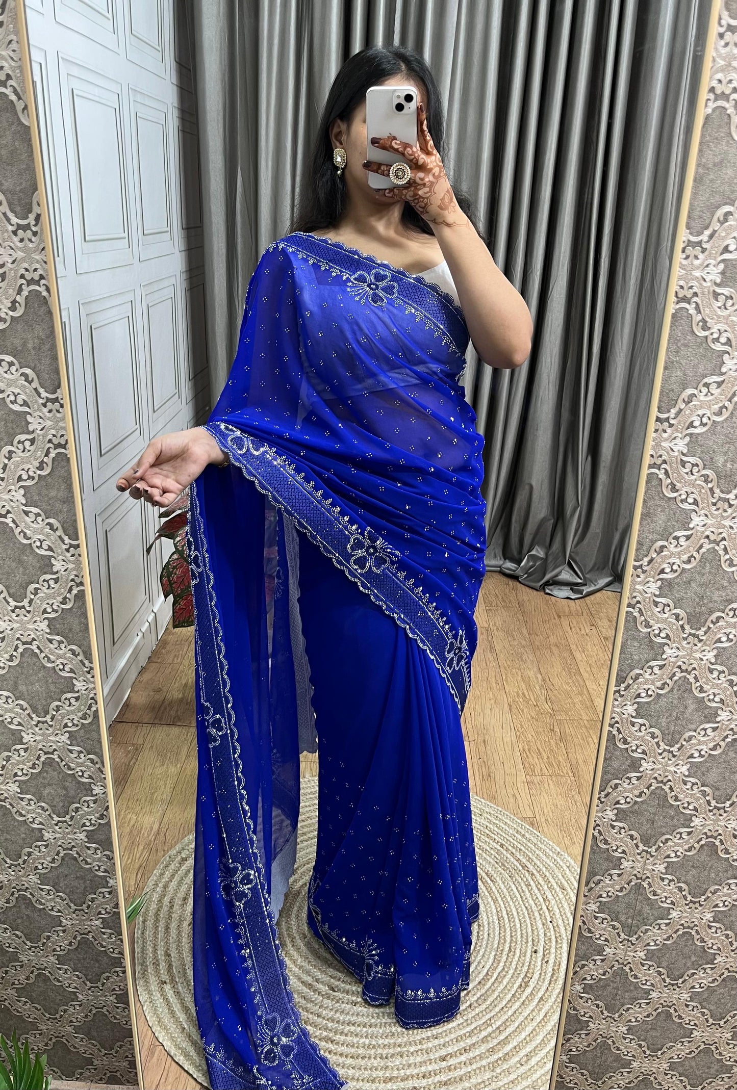 Diamond-cut Saree