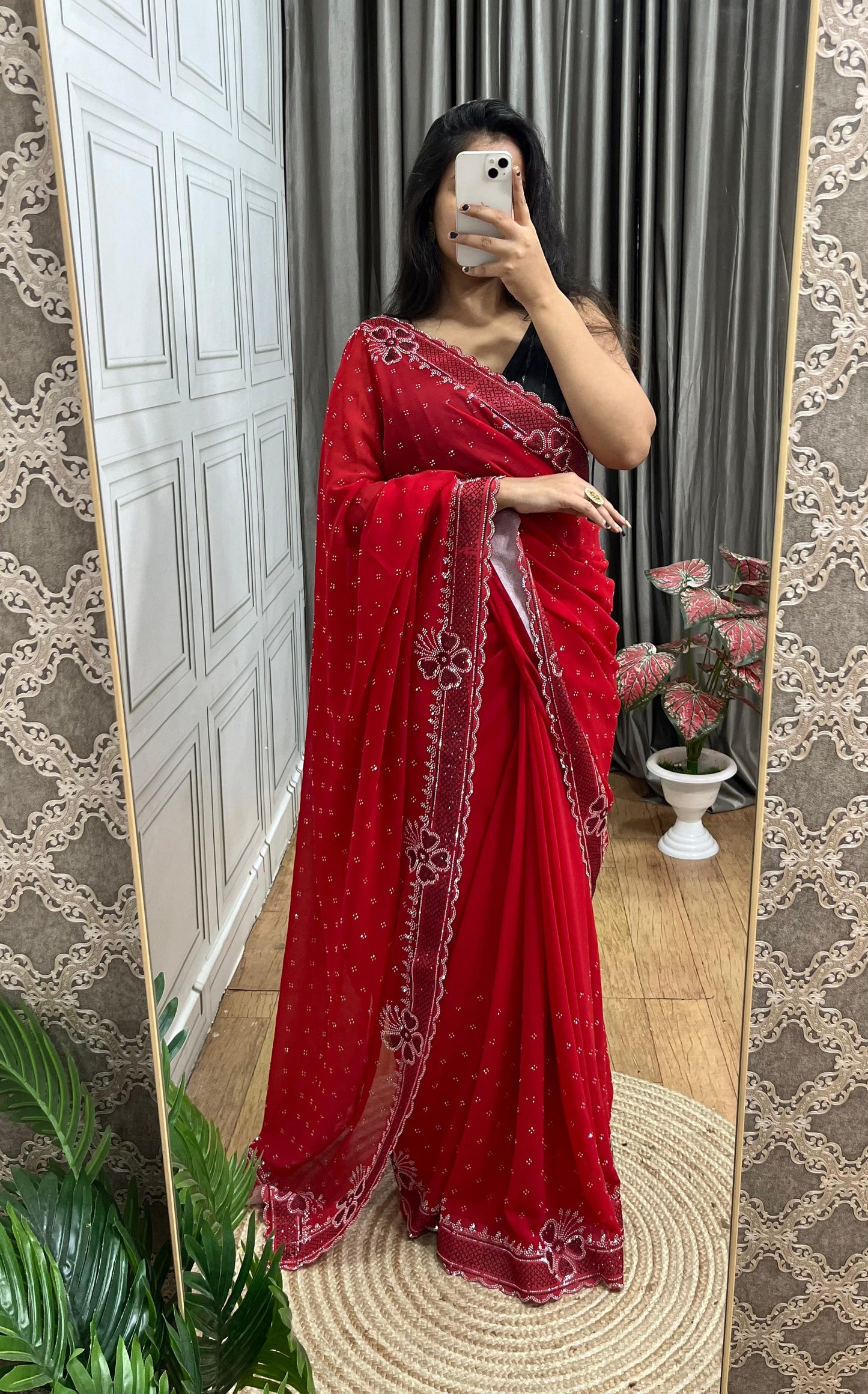 Diamond-cut Saree